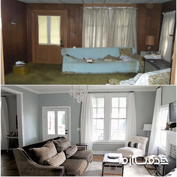 بازسازی آپارتمان قدیمی قبل و بعد
