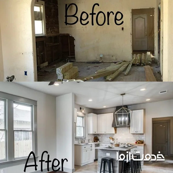 بازسازی آشپزخانه به سبک مدرن