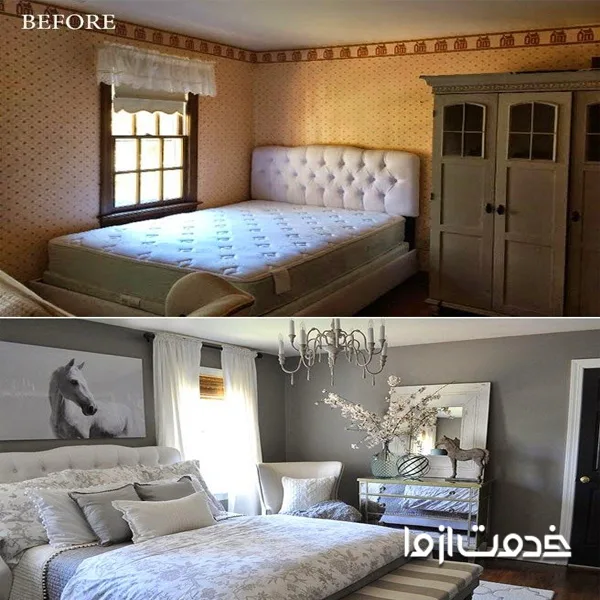 بازسازی اتاق قبل و بعد