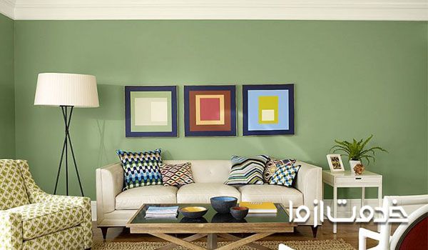 ترکیب رنگ سبز برای نقاشی دیوارها