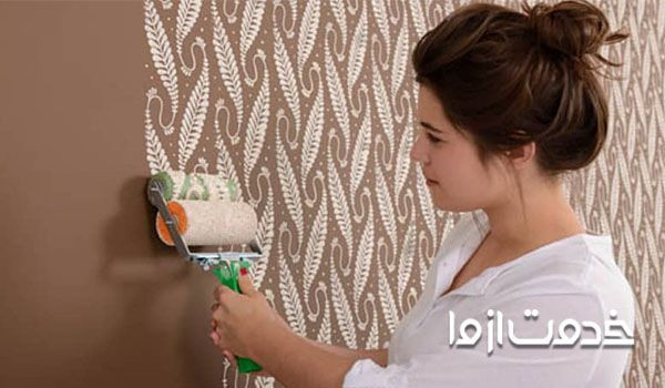 رنگ دیوار طرح دار
