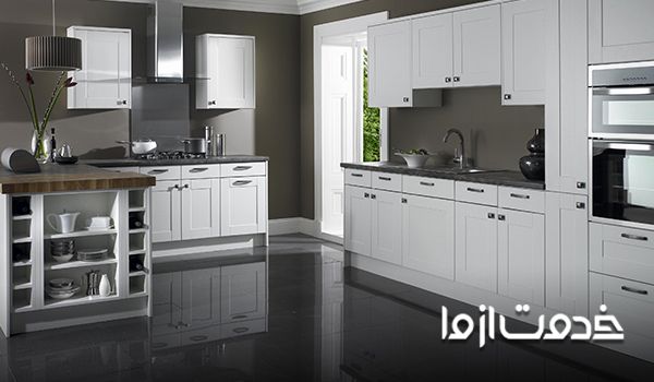 کابینت سفید آشپزخانه