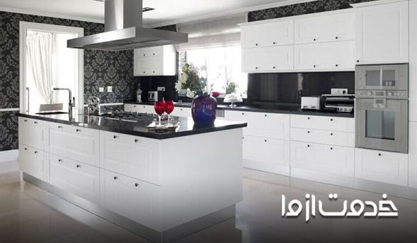 آشپزخانه کابینت سفید