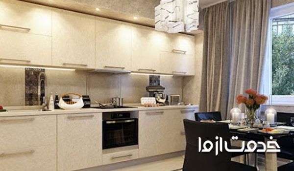 پرده آشپزخانه پارچه ای