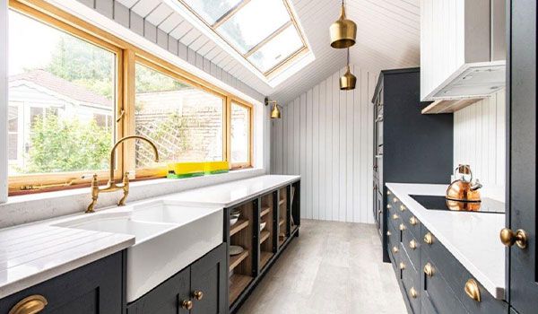 سنگ نما آشپزخانه دو ردیفه گالی 