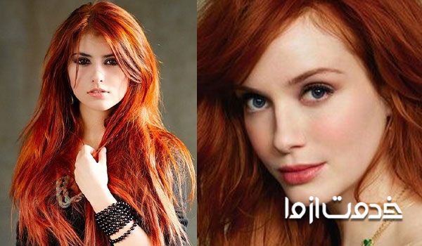 رنگ ابرو مناسب برای موهای شرابی یا قرمز