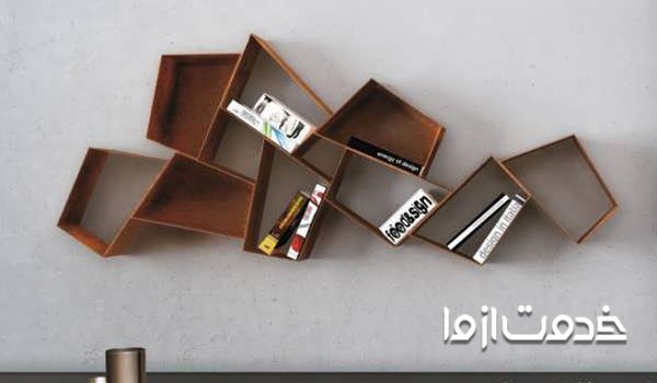 کتابخانه چوبی زیبا