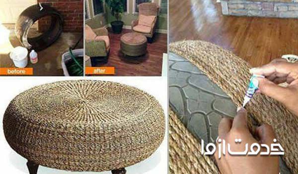 صندلی با وسایل دور ریختنی