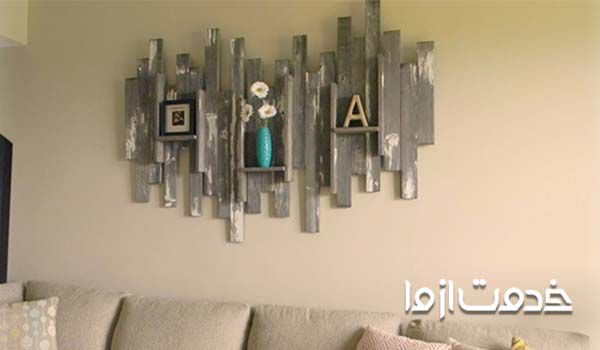 تزیین دیوار با وسایل دورریختنی