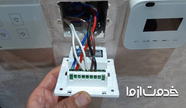 اتصال سیم های کلید هوشمند کولر آبی