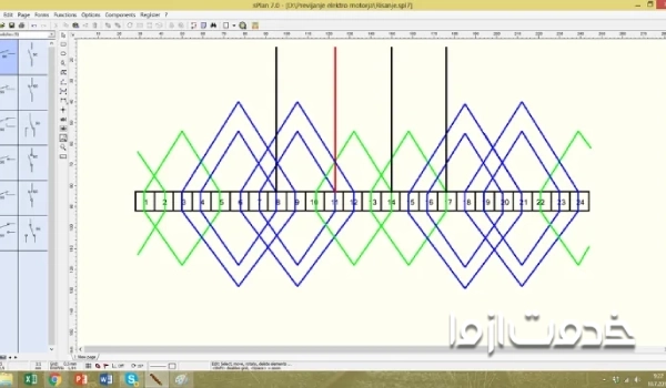 نقشه سیم پیچی موتور کولر
