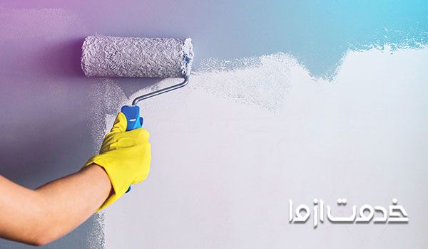 رنگ کاری دیوار گچی