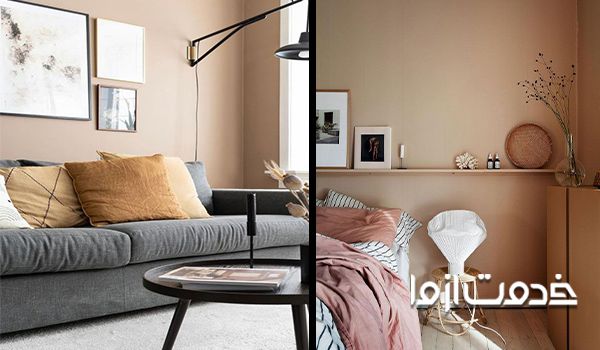 رنگ نسکافه ای دیوار