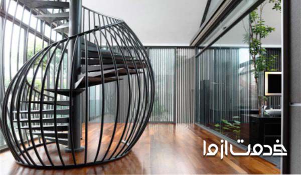 نصب نرده راه پله فلزی