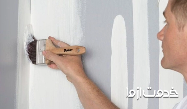 رنگ کاری دیوار با رنگ روغن