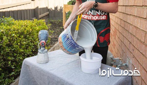 رنگ پلاستیک با پیستوله بادی