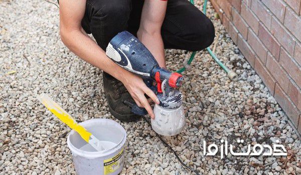 رنگ كردن خانه با پيستوله