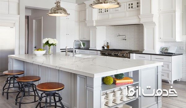 کابینت آشپزخانه رنگ سفید