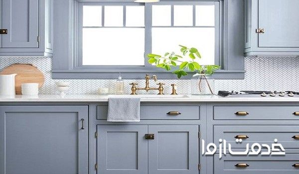 انتخاب رنگ کابینت آبی