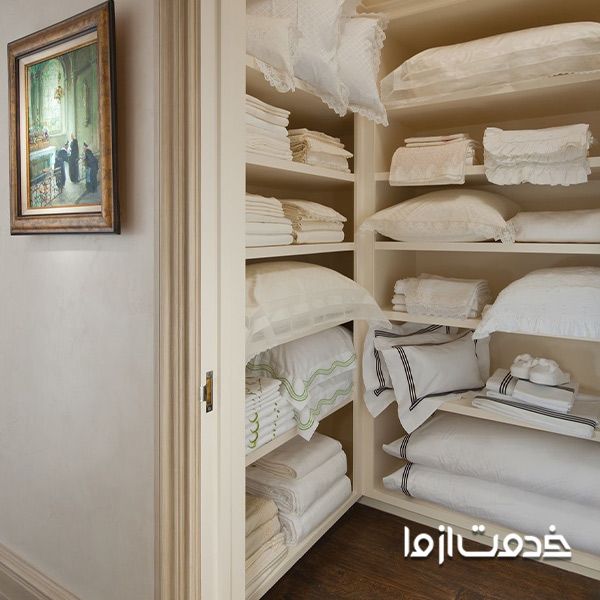 طراحی داخل کمد دیواری برای رختخواب