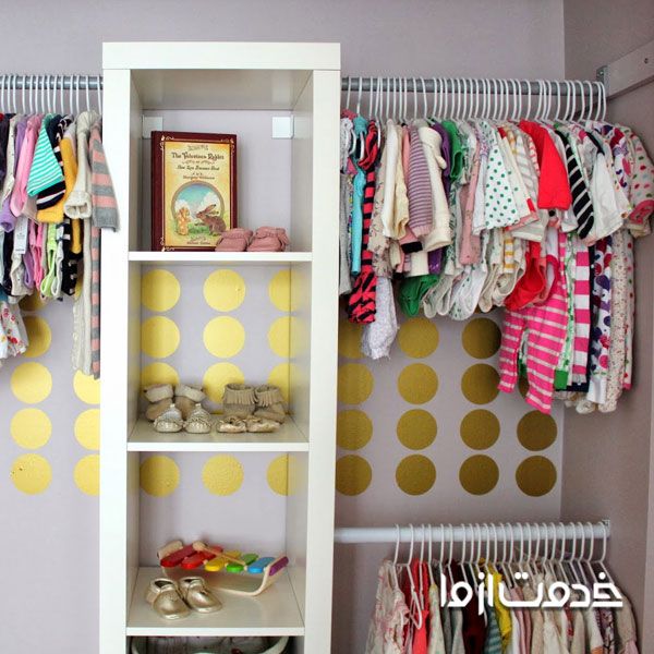 کمد دیواری اتاق خواب کوچک دخترانه