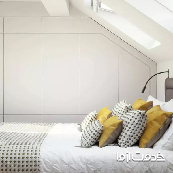 مدل کمد دیواری ریلی اتاق خواب کوچک