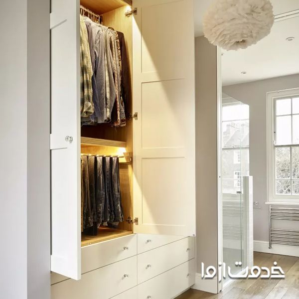 ایده کمد دیواری برای اتاق کوچک