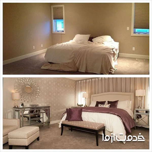 بازسازی اتاق خواب قبل و بعد