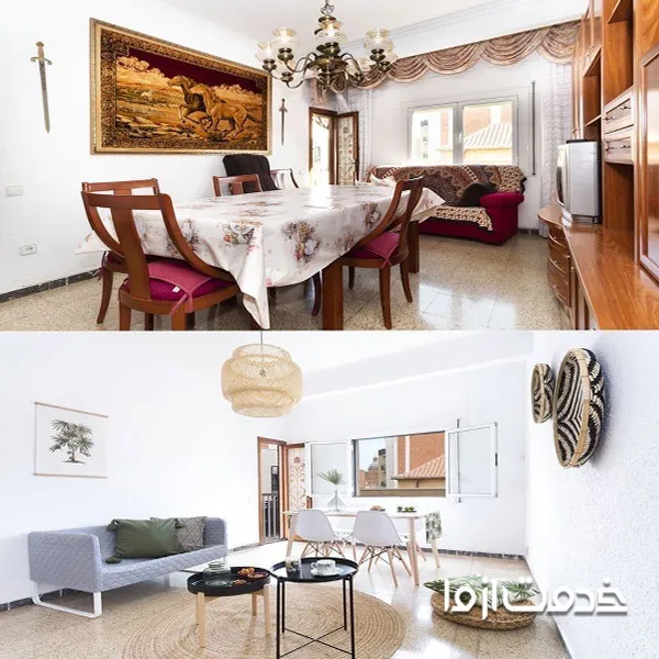 خانه های بازسازی شده قبل و بعد