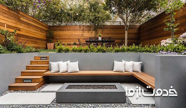 بازسازی حیاط منزل آپارتمانی