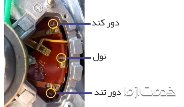 تشخیص سیم های دور کند و تند کولر آبی موتوژن