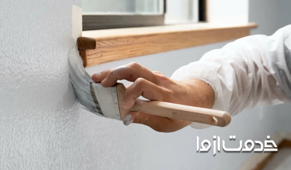 نقاشی ساختمان قدیمی با قلم مو