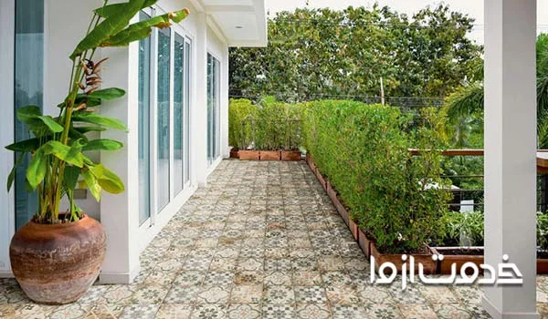 کف سازی محوطه