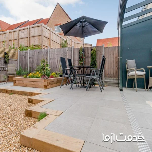 کف سازی محوطه با موزاییک