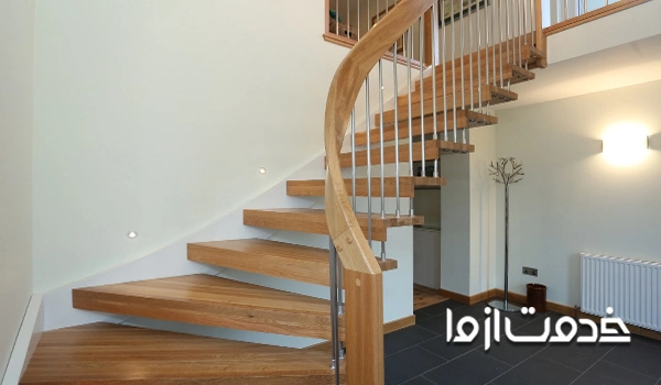 کفپوش راه پله پارکت چوبی