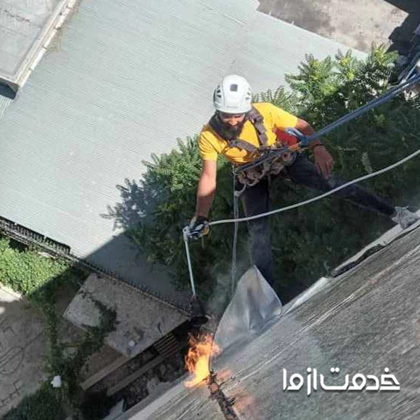 نصب ایزوگام روی دیوار بدون داربست