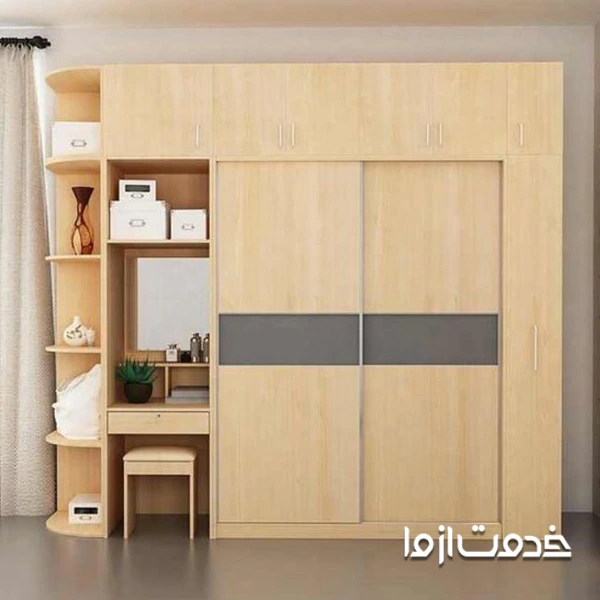 کمد دیواری اتاق خواب با میز ارایش