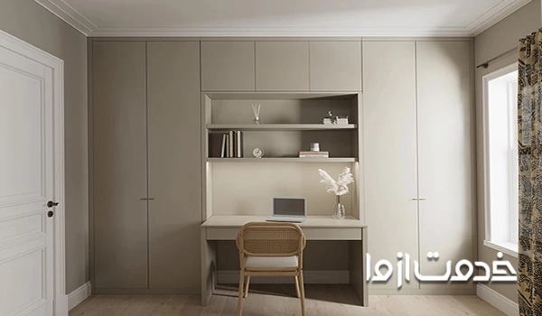 کمد دیواری همراه با میز کامپیوتر