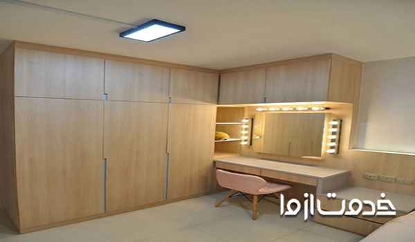 کمد دیواری میزتحریردار گوشه