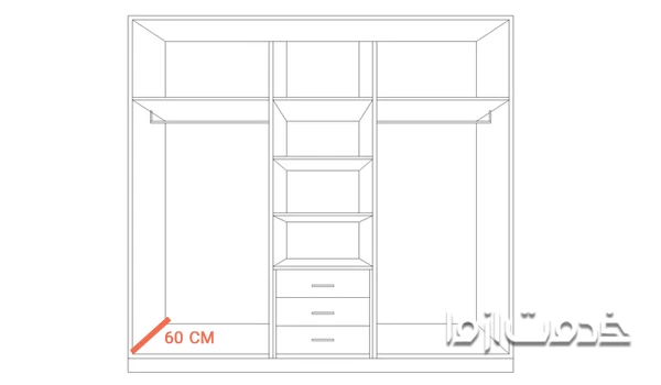 عمق استاندارد کمد دیواری 