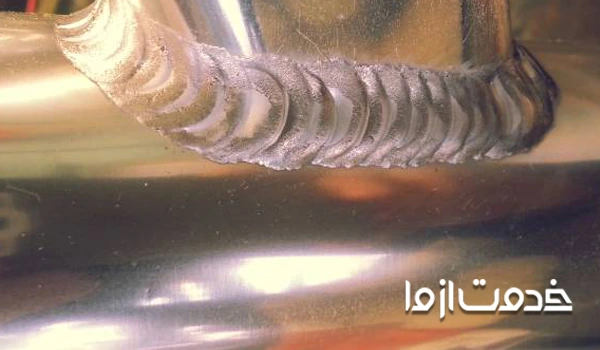 تمیزکاری محل جوشکاری شده کتری یا سماور