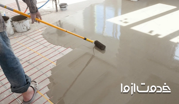 پوشاندن سیستم گرمایش از کف پس از اجرا