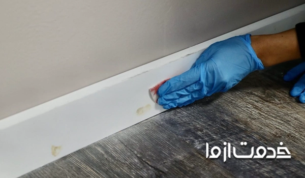 سمباده کشیدن قرنیزها