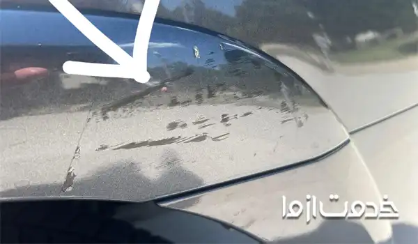 لیسه کاری خط و خش ماشین مشکی