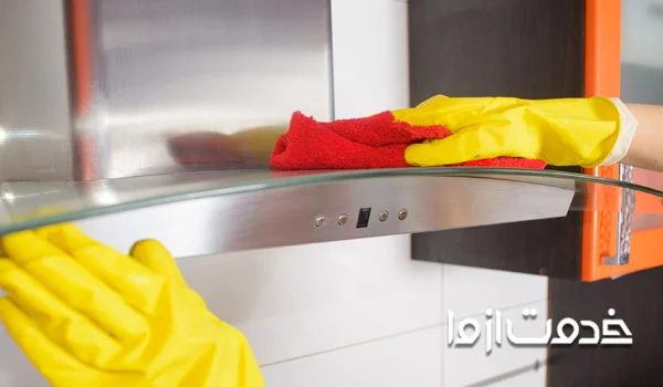 تمیز کردن هود شیشه ای آشپزخانه