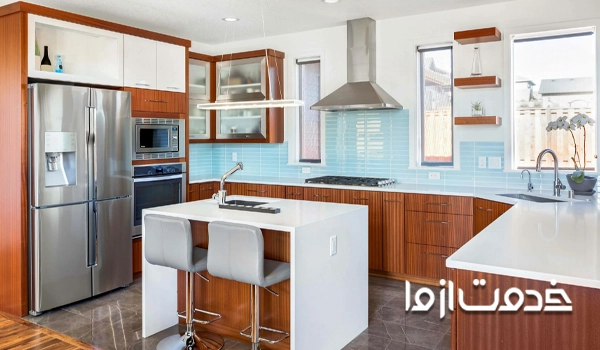 قاب یخچال در کابینت