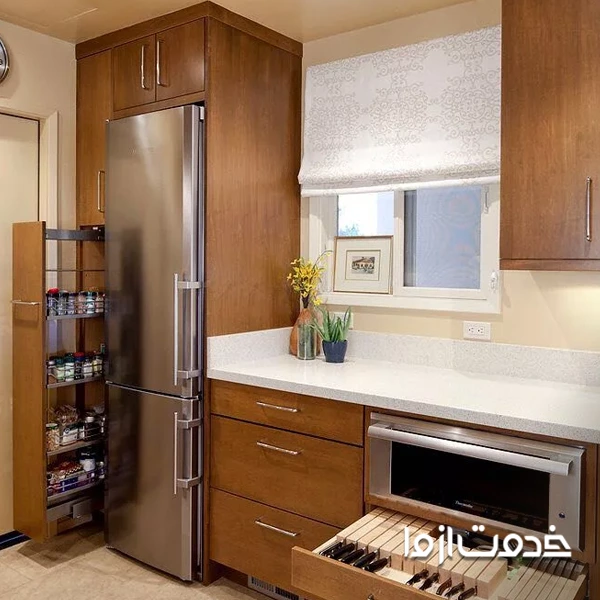 مدل دکور بغل یخچال