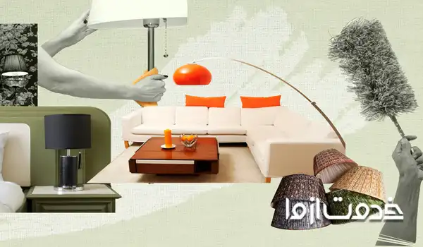 تمیز کردن آباژور شیشه ای