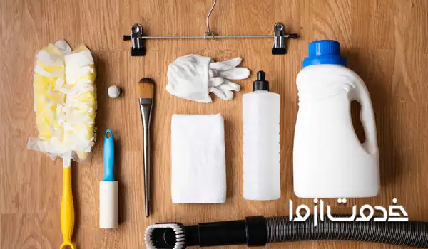 تمیز کردن آباژور پارچه ای