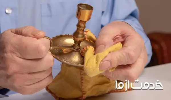 روش براق کردن لوستر برنجی